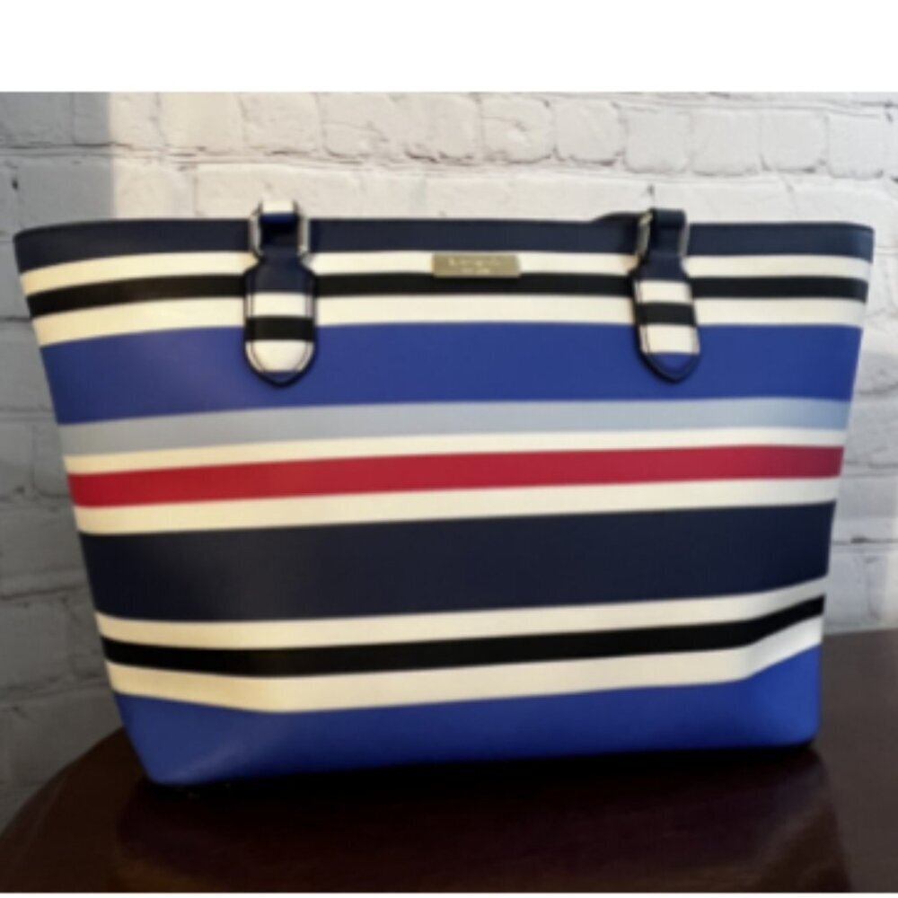 ♠️♠️Kate Spade Blue Red White Striped Laurel Way Purse NWOT